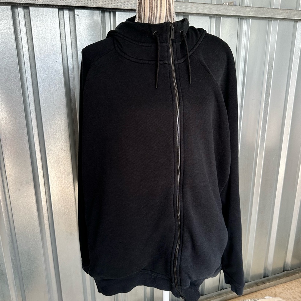 Black Zip-Up Hoodie Nike 2X unisex